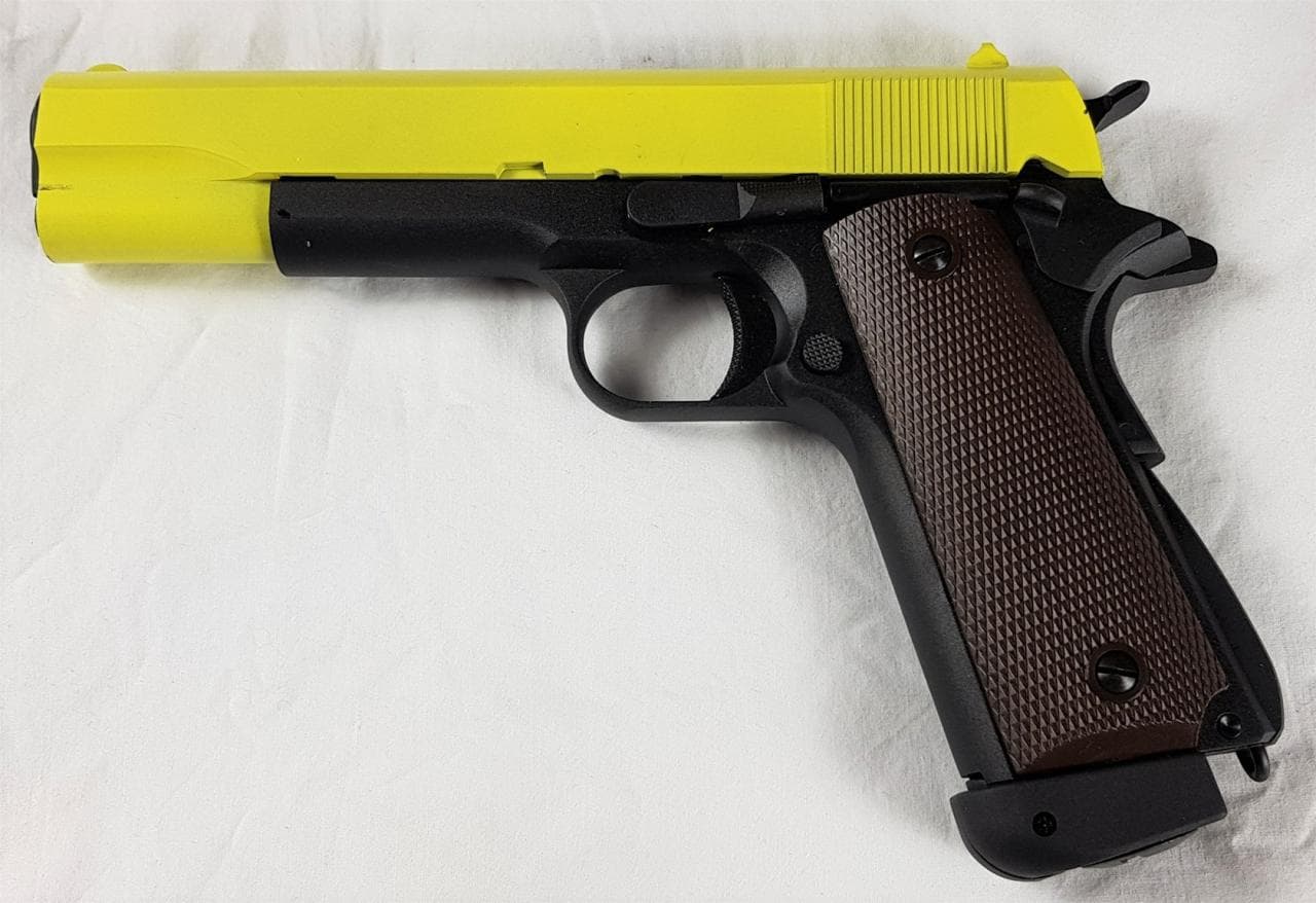 Tone KJ Works M1911 A1 Tactical co2 Gas Pistol – Yellow – Discontinued