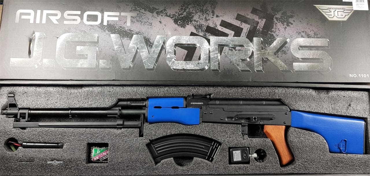 Tone RPK 74 Metal Body & Wood Blowback Airsoft Gun – Blue — image 2