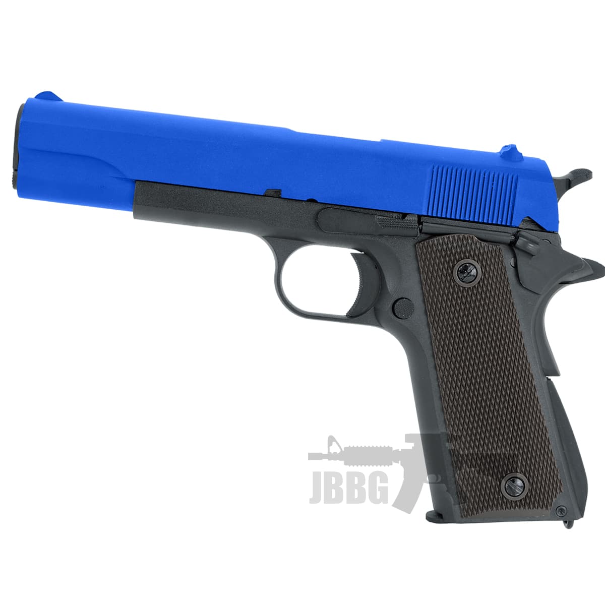 SR1911 Gas Blowback Half Metal Airsoft Pistol with Case Blue