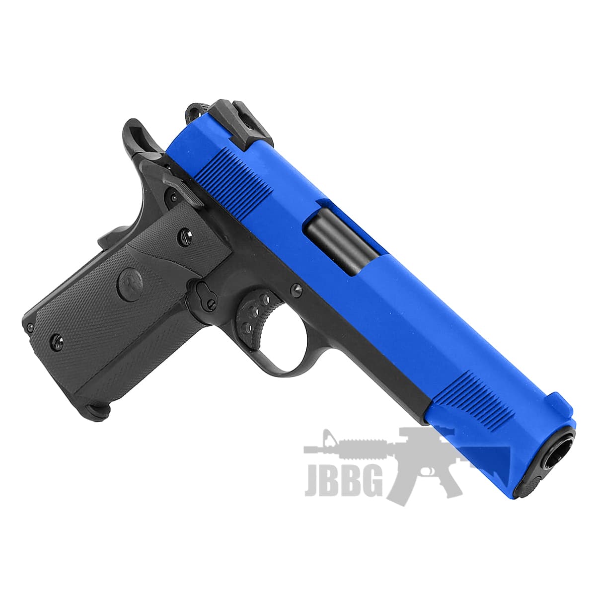 SR1911 MEU Gas Full Action Blowback Airsoft Pistol with Case Blue — image 2