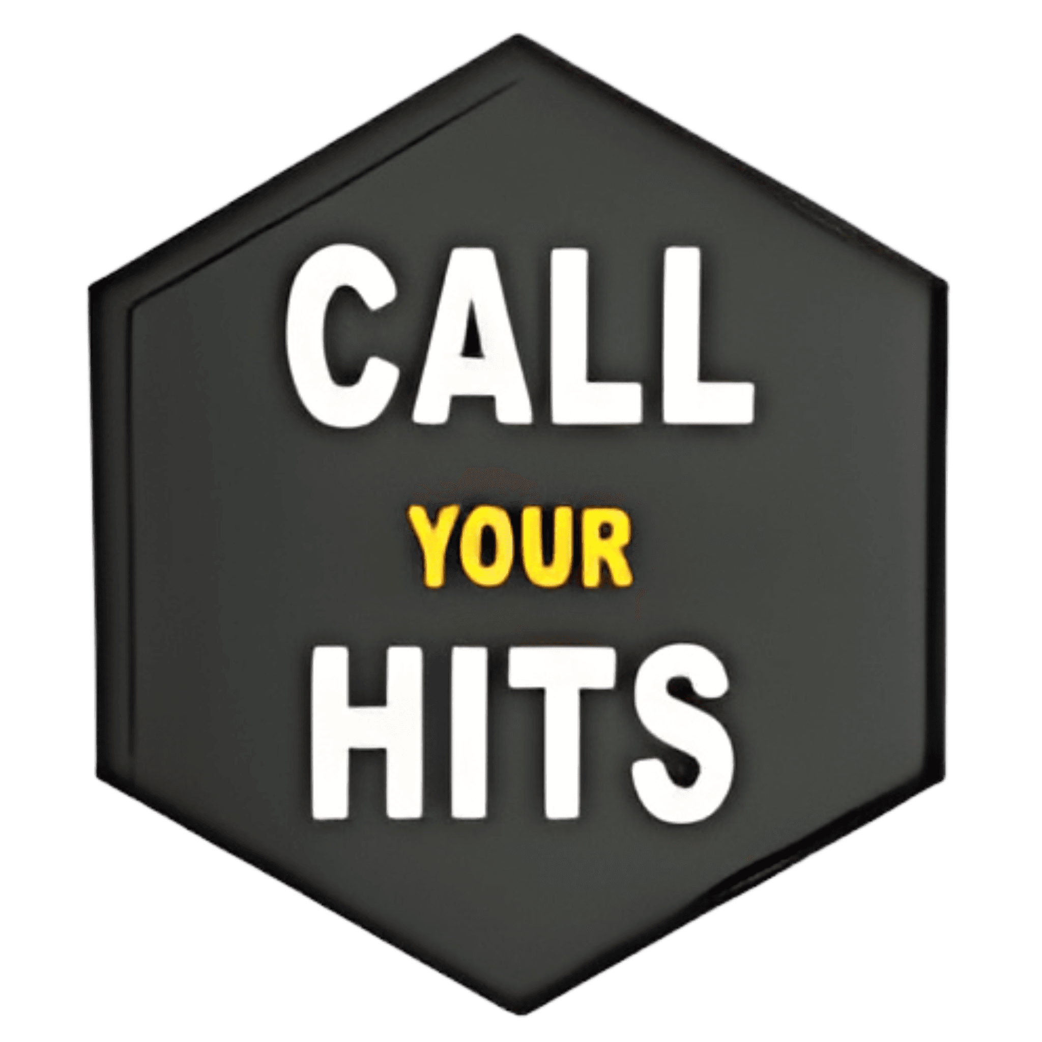 Hexagon PVC Patch "Call Your Hits"