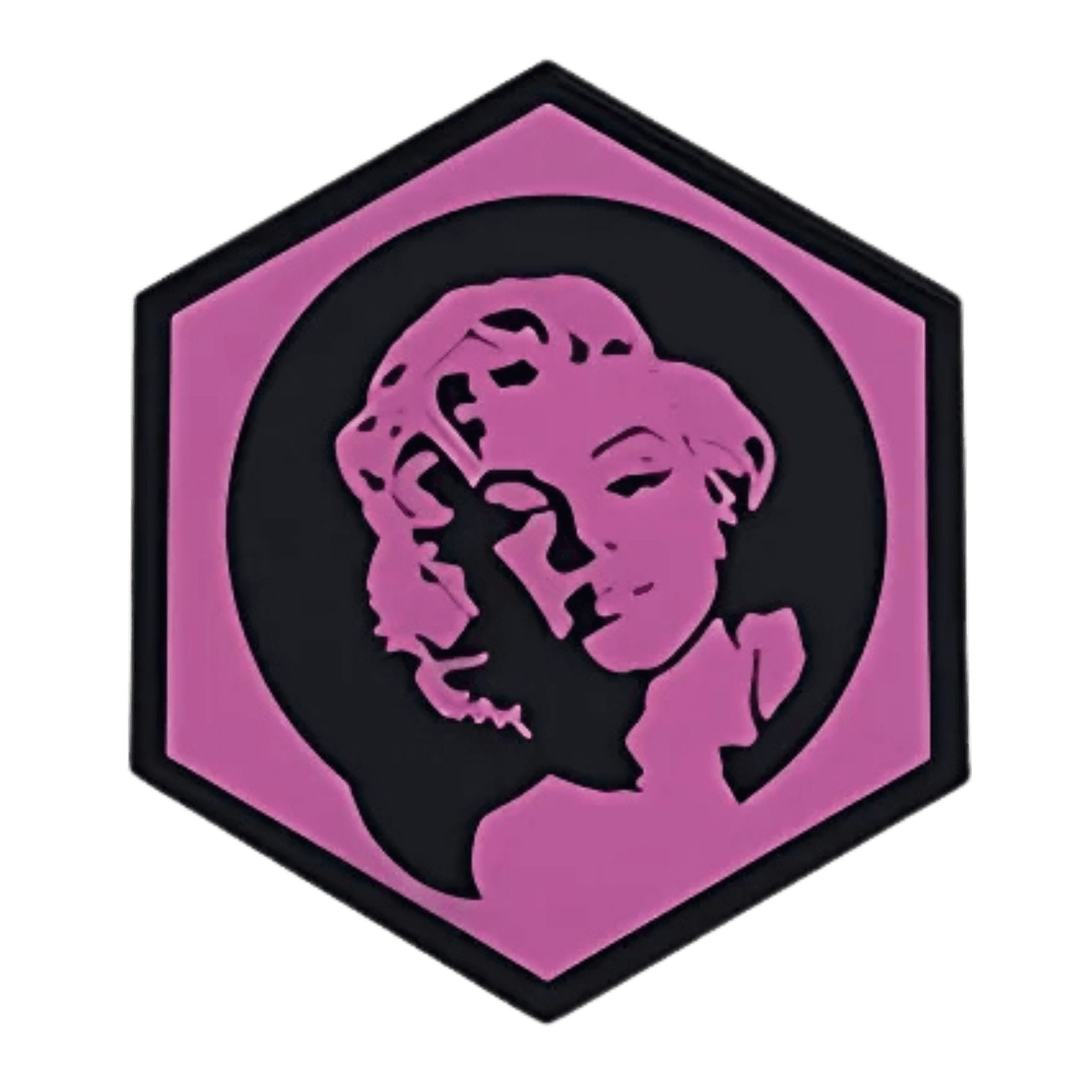 Hexagon PVC Patch Pink Marilyn Monroe