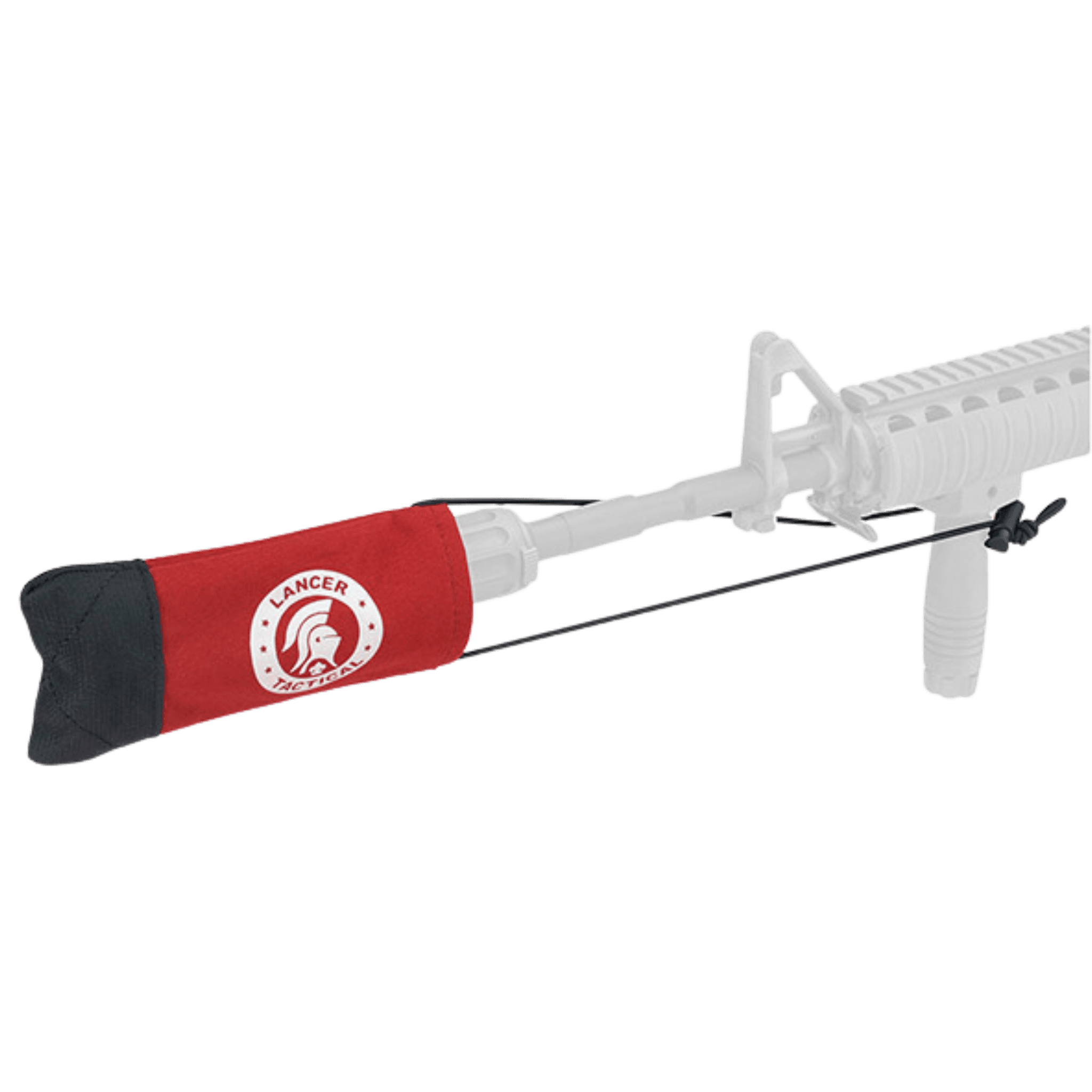 Lancer Tactical Airsoft Barrel Cover w/ Bungee Cord (Color: Red)
