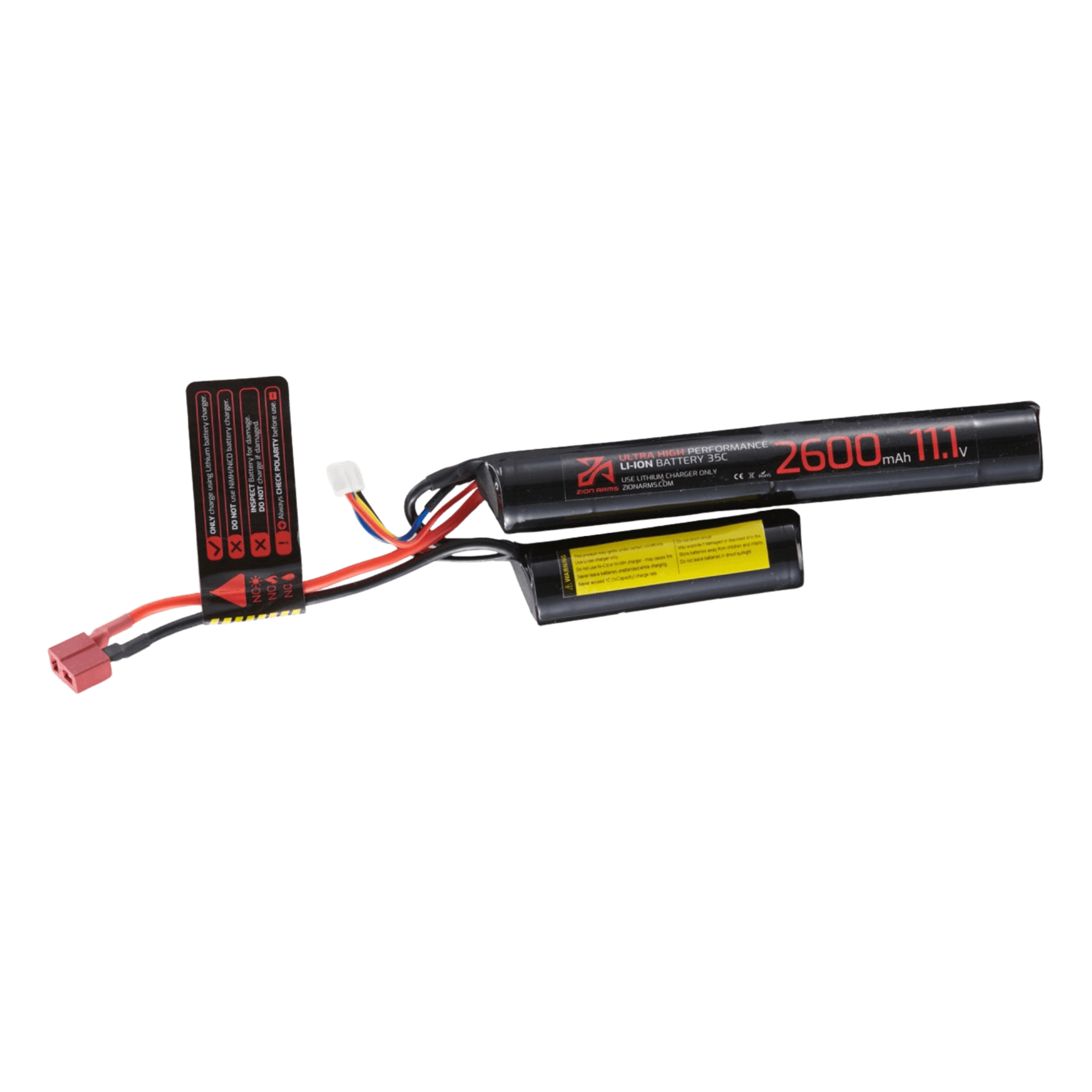 Zion Arms 11.1v 2600mAh Li-ion Nunchuck Deans Battery