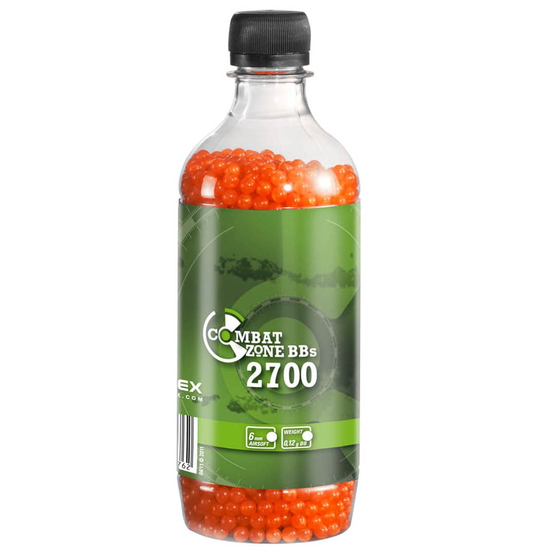 Combat Zone Airsoft BBs 0.12g Red 2700 Bottle
