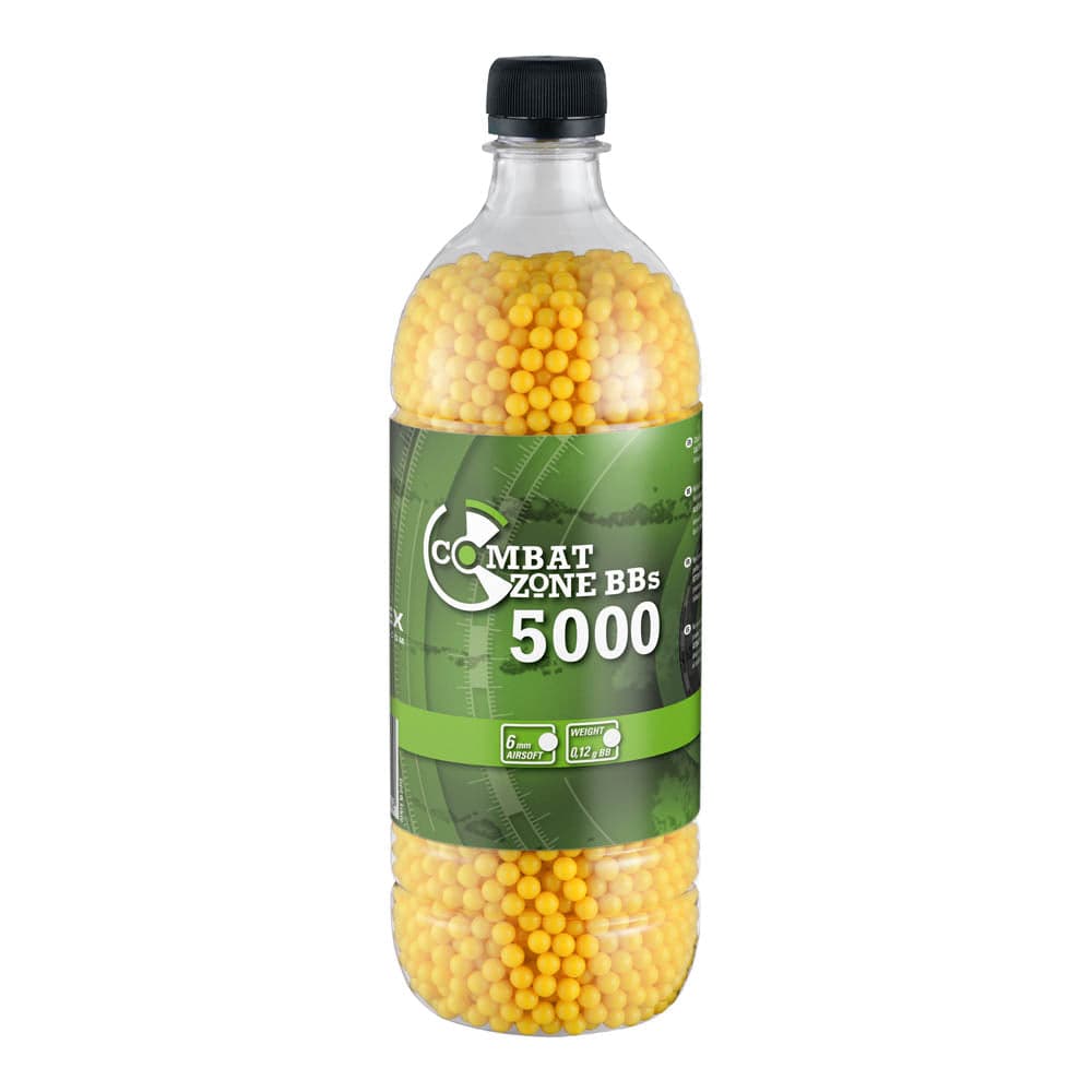 Combat Zone Airsoft BBs 0.12g Yellow 5000 Bottle