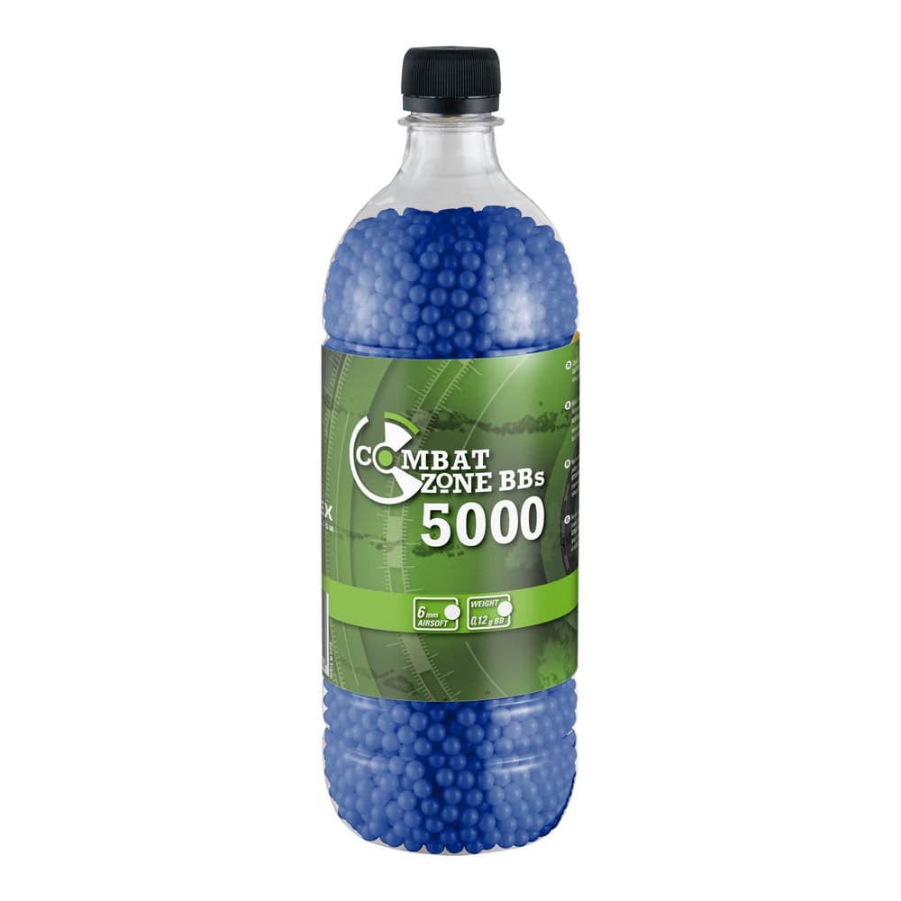 Combat Zone Springer Airsoft BBs 0.12g Blue 5000 Bottle
