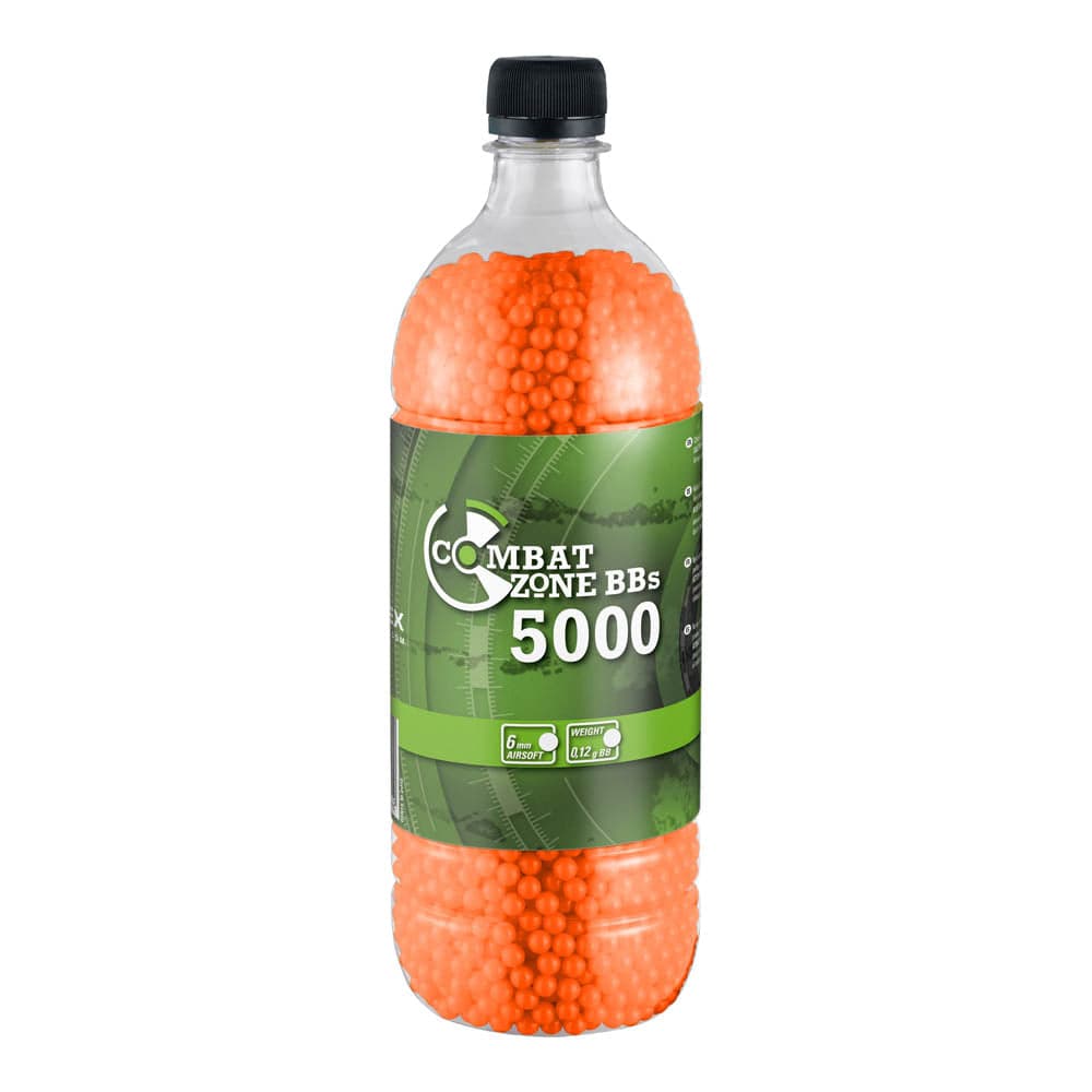 Combat Zone Springer Airsoft BBs 0.12g Orange 5000 Bottle