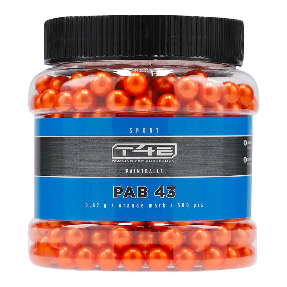 T4E Ammo Paintball Pellets Sport PAB .43 Orange 500