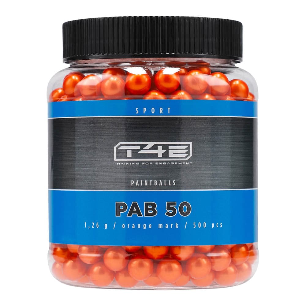 T4E Ammo Paintball Pellets Sport PAB .50 Orange 500