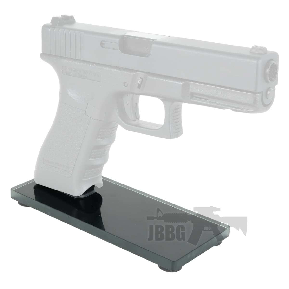 Pistol Display Stand with Reflective Glass Base — image 3