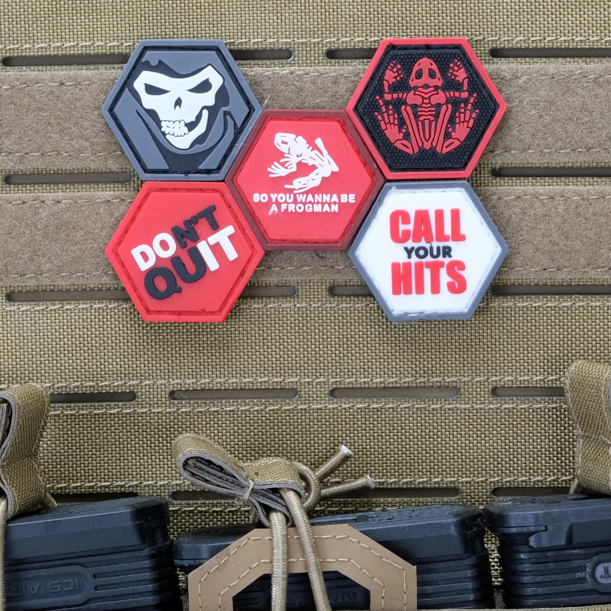 Navy Seals Frogman Special Warfare Red Ballistic Hex Patch BH00060 — image 2