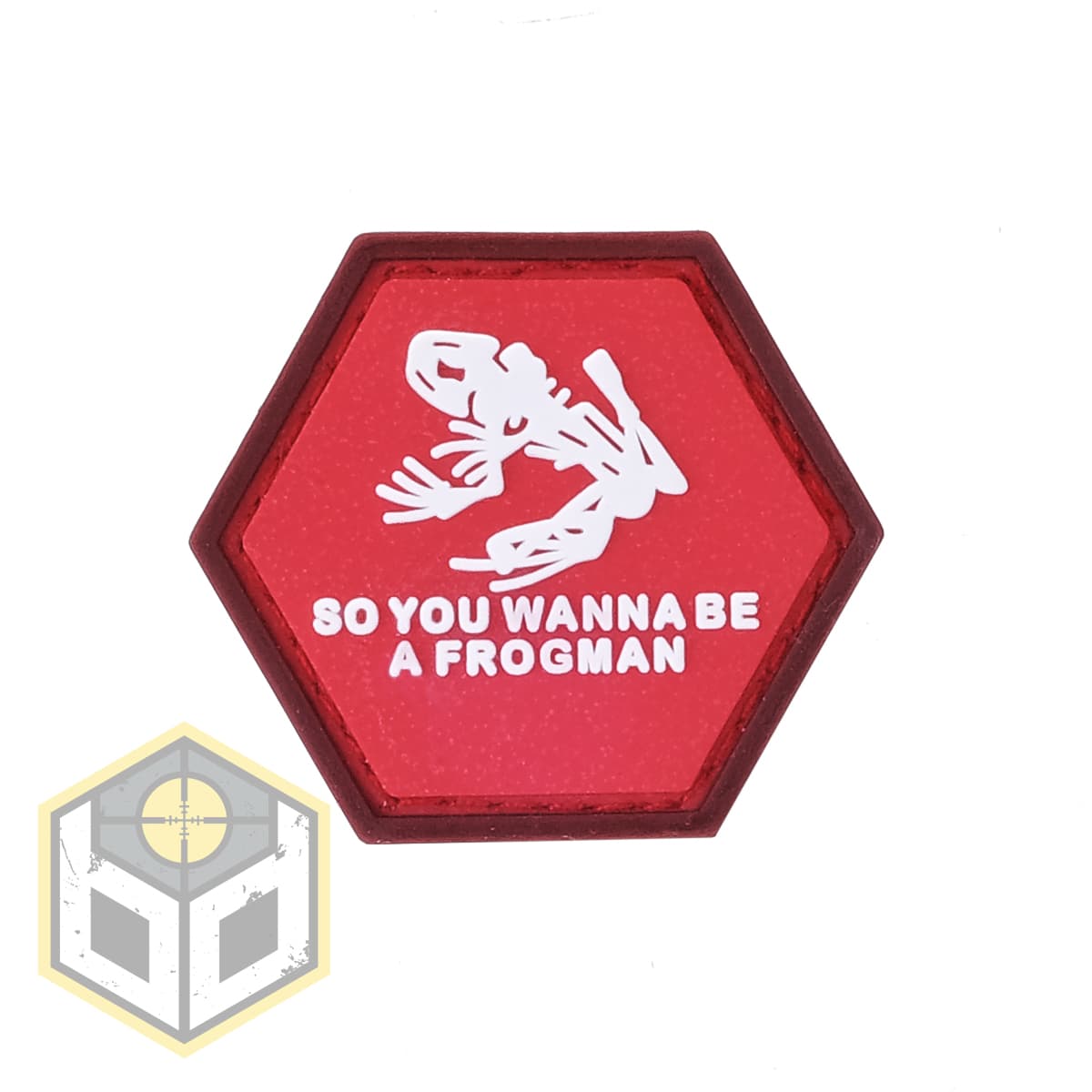 Navy Seals Frogman Special Warfare Red Ballistic Hex Patch BH00060
