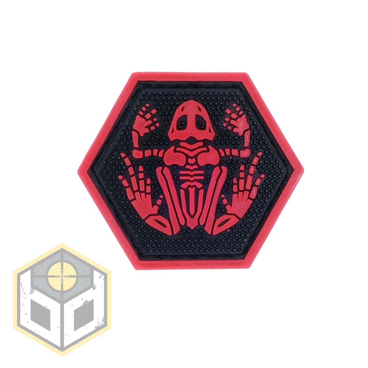 Navy Seals Skull Frogman Red Ballistic Hex Patch BH00019