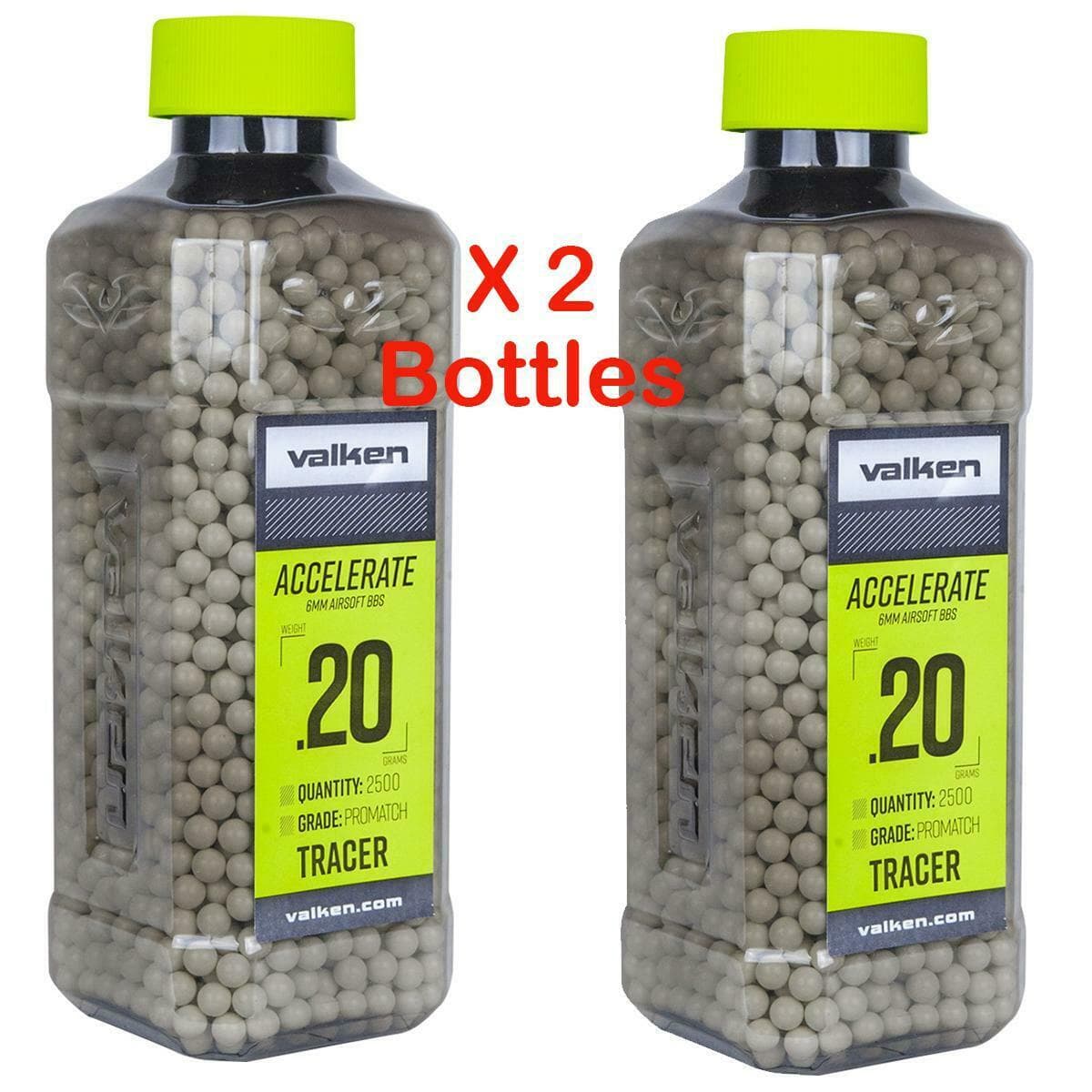 Airsoft 2 Bottles Accelerate 0.20g Tracer BBs 5000