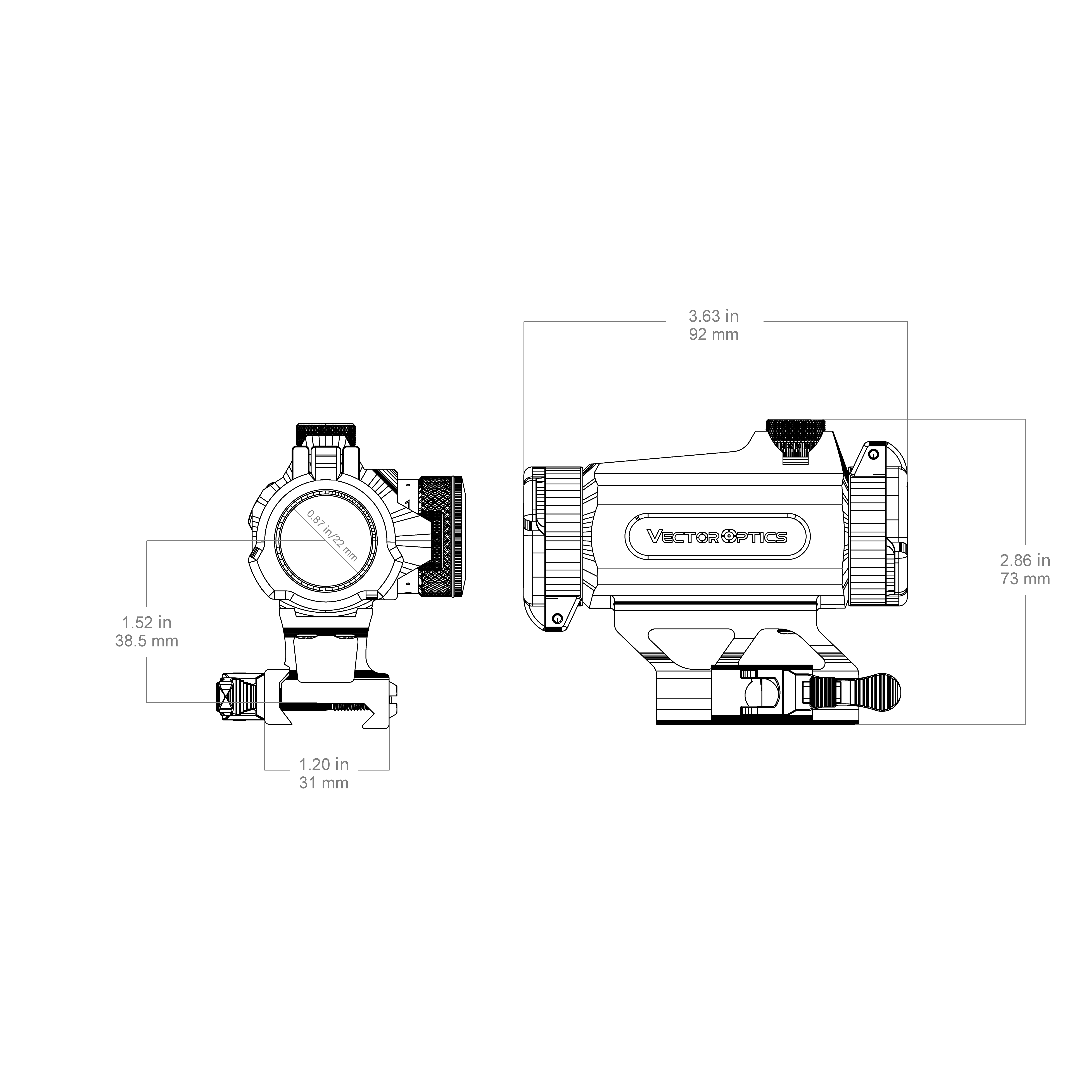 Maverick-II GenII 1x25 Red Dot Sight Motion Sensor — image 3