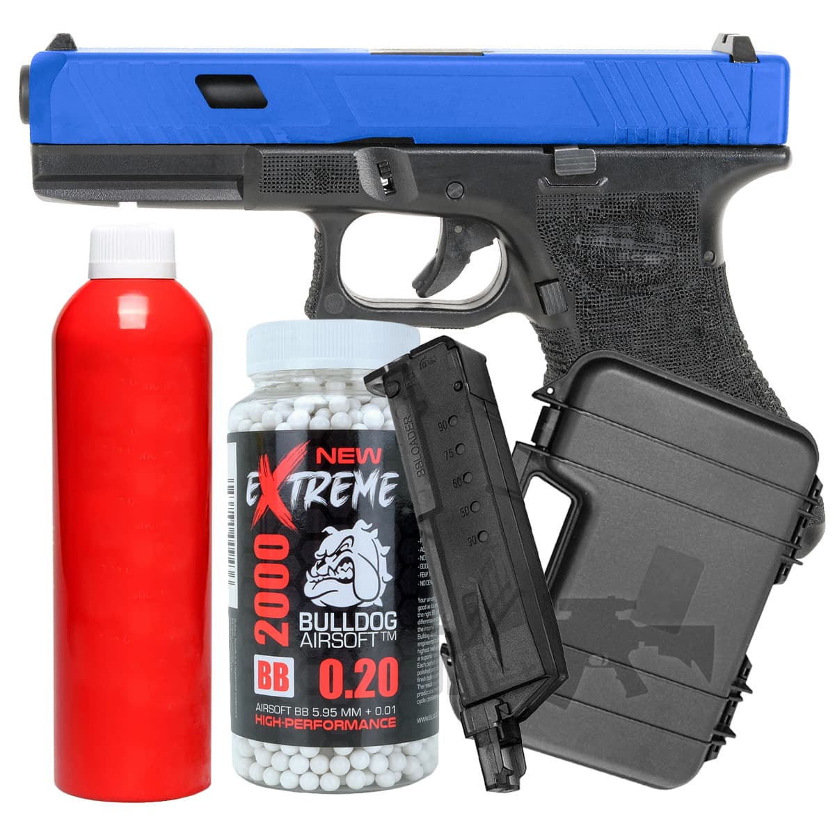 Sportline Gas Blowback Airsoft Pistol Blue with RTF Bundle Offer
