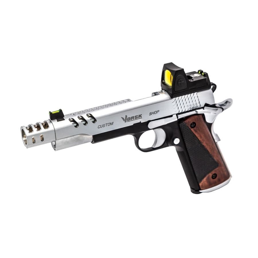 CS Defender Pro + RDS GBB Pistol Silver/ (Silver Comp)