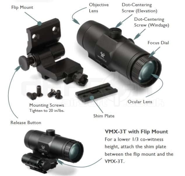 VMX-3T Magnifier with Flip Mount — image 2