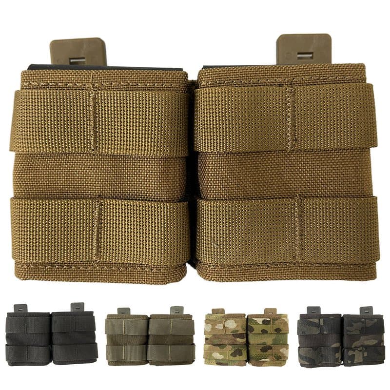 Double S-Tak 5.56 Magazine Pouch With Retention (Various Colours)