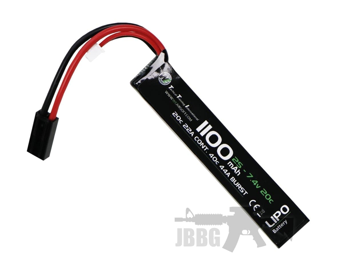 1100mah 7.4V 20C 22A Cont 40C 44A Burst Lipo Battery