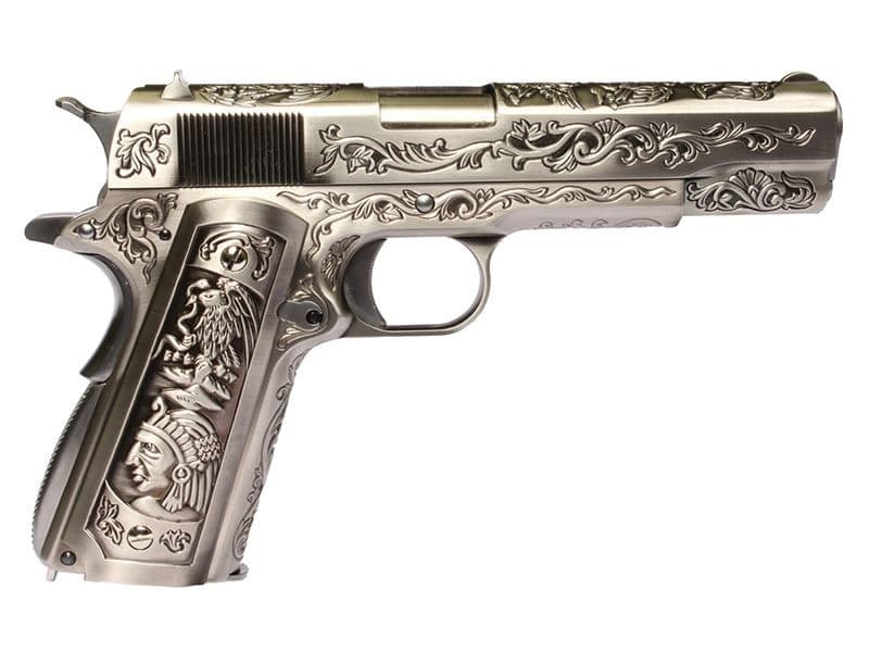 1911 Engraved ‘Mehico Druglord’ Gas Blow Back Pistol (WE-71045) — image 2