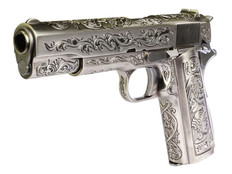 1911 Engraved ‘Mehico Druglord’ Gas Blow Back Pistol (WE-71045) — image 3