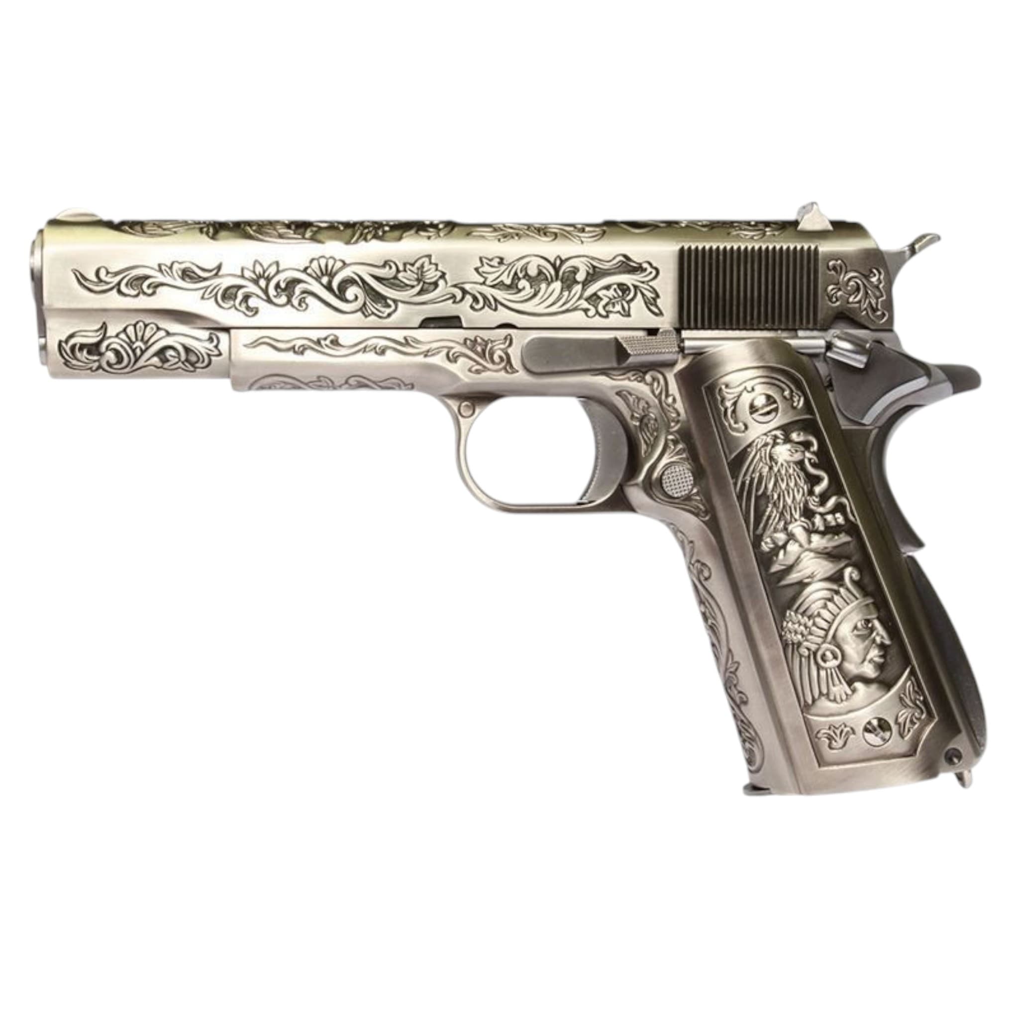 1911 Engraved ‘Mehico Druglord’ Gas Blow Back Pistol (WE-71045)