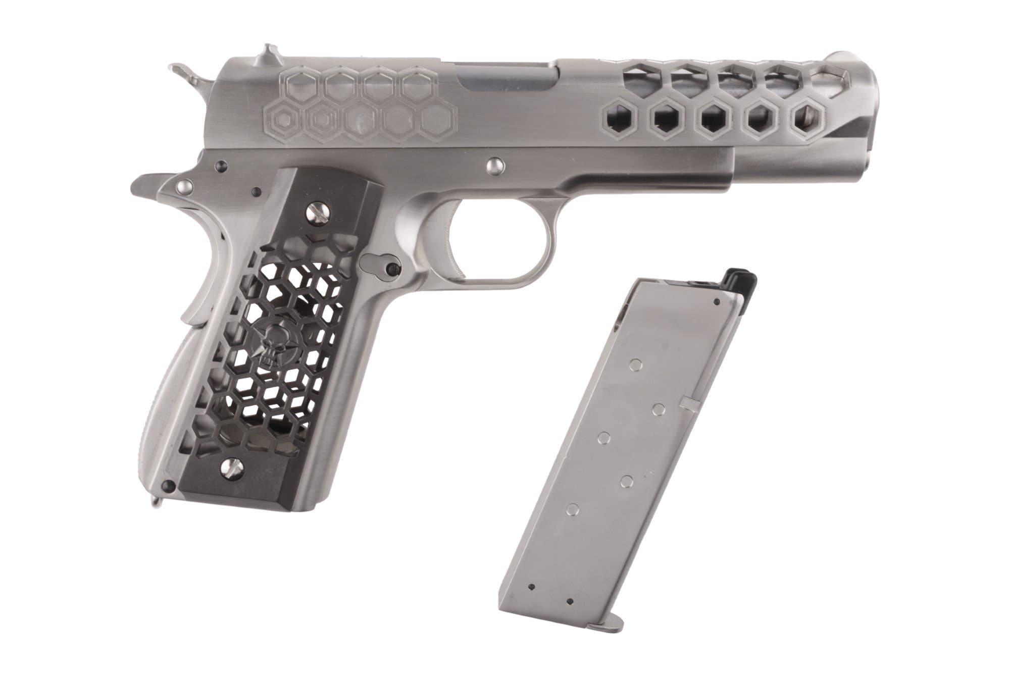 1911 Hex Cut V.3 Pistol Replica – silver — image 3