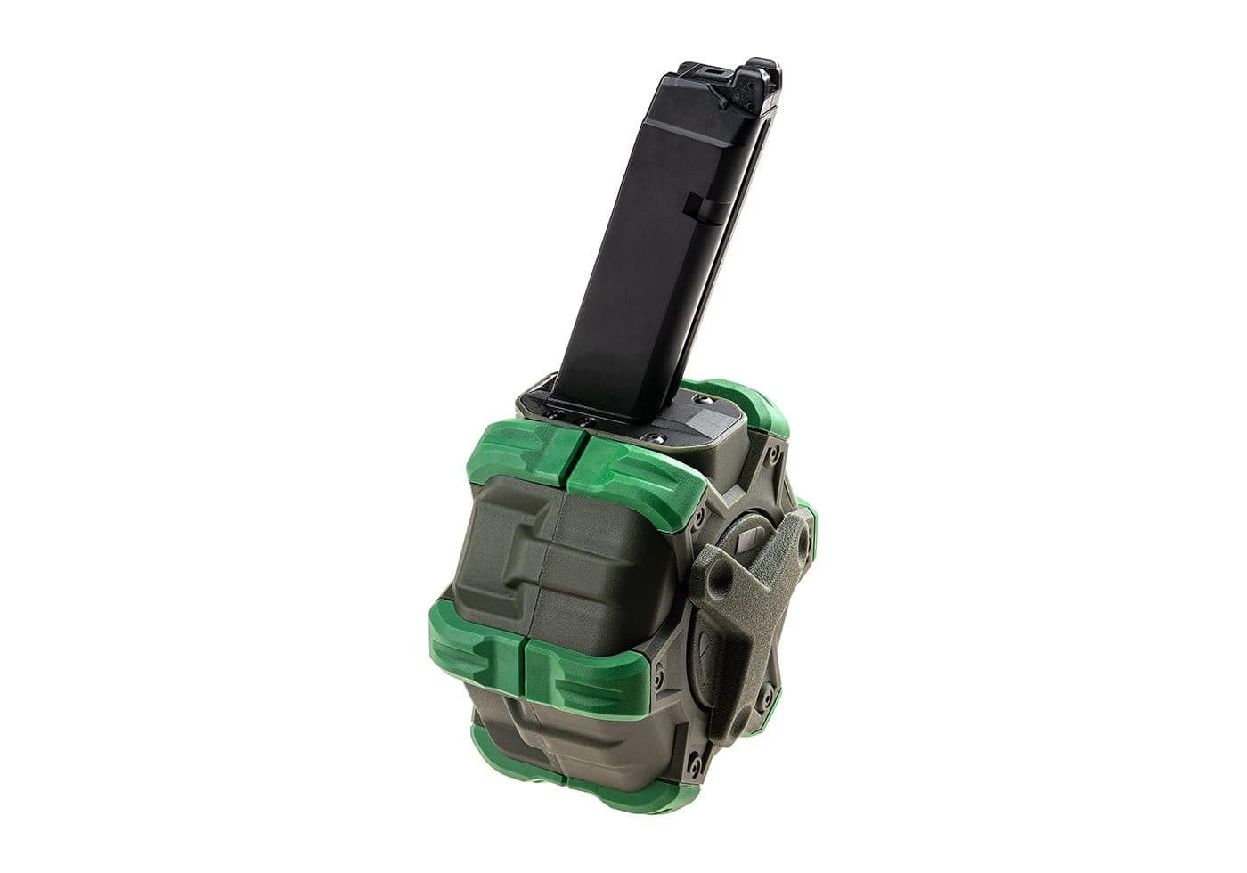 Airsoft EU17 / 18 Pistol Drum Magazine Gas 350rd 6mm
