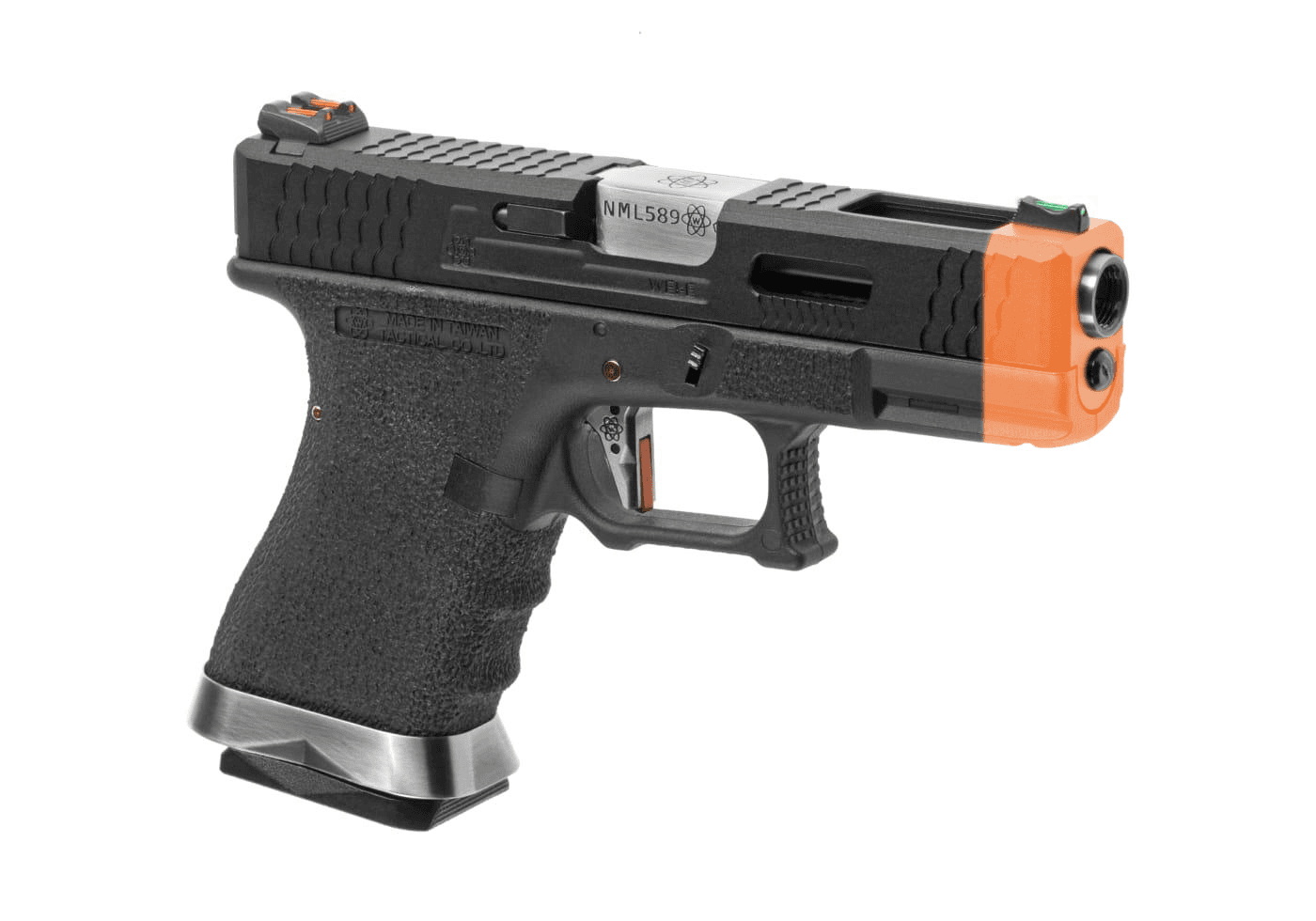 Airsoft EU19 Custom Silver Slide Gas Pistol