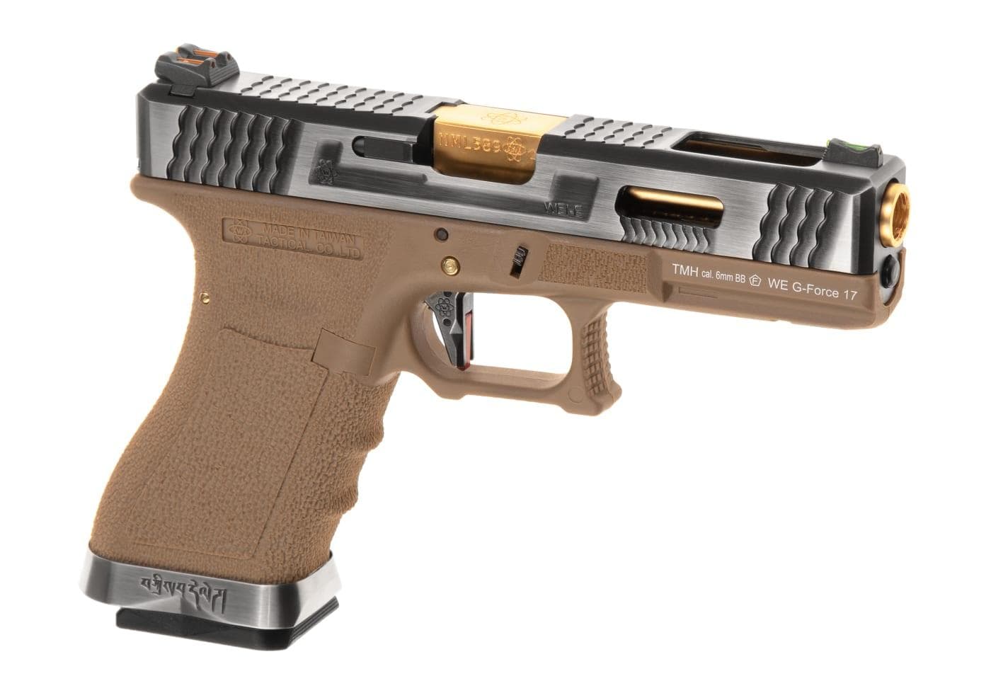 Airsoft G-Force EU17 SV Gold Barrel Frame Silver Slide Gas Pistol — image 2