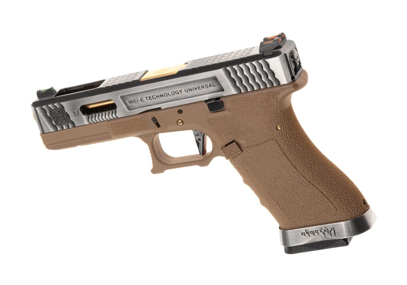 Airsoft G-Force EU17 SV Gold Barrel Frame Silver Slide Gas Pistol — image 3