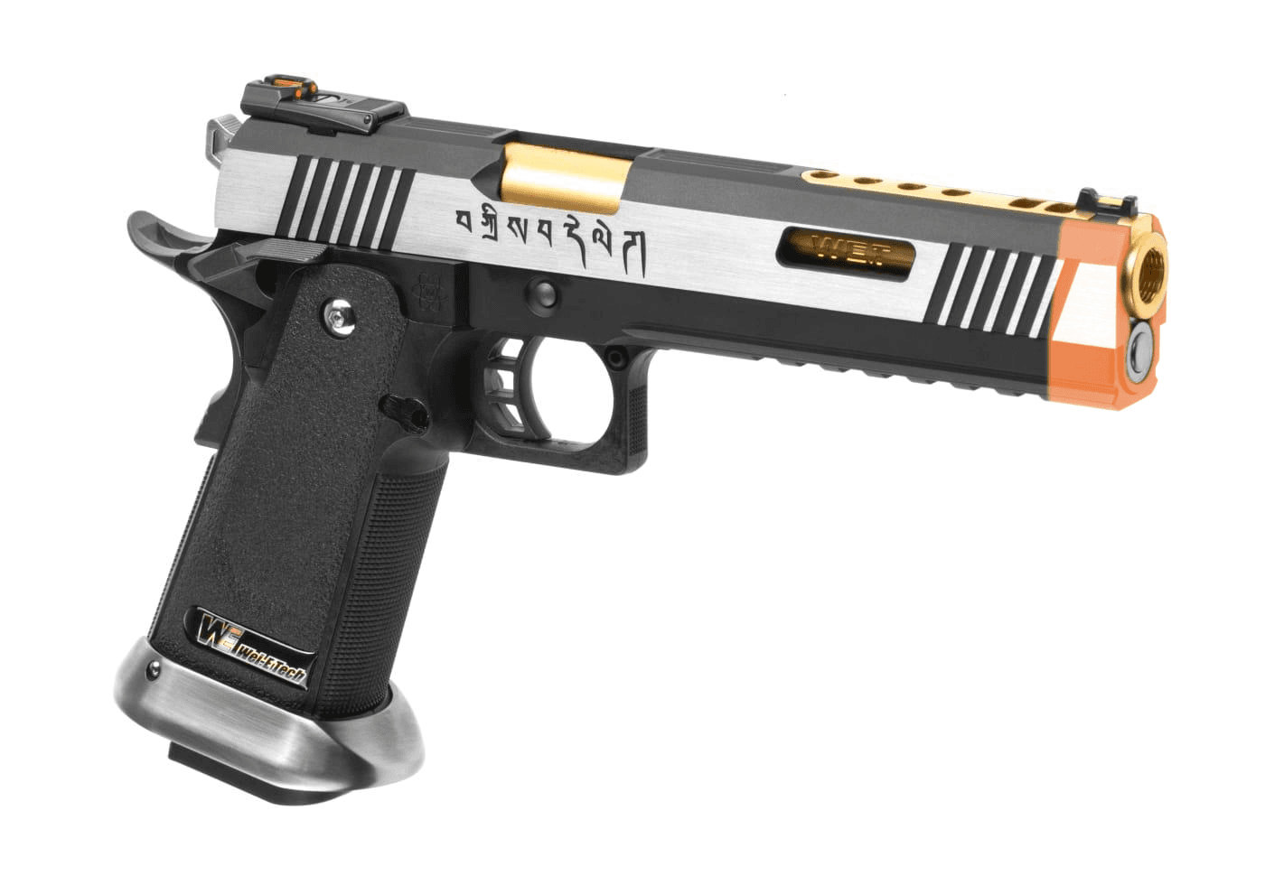 Airsoft Hi-CAPA 6 Force A Gas Pistol Gold Barrel Full Metal 6mm