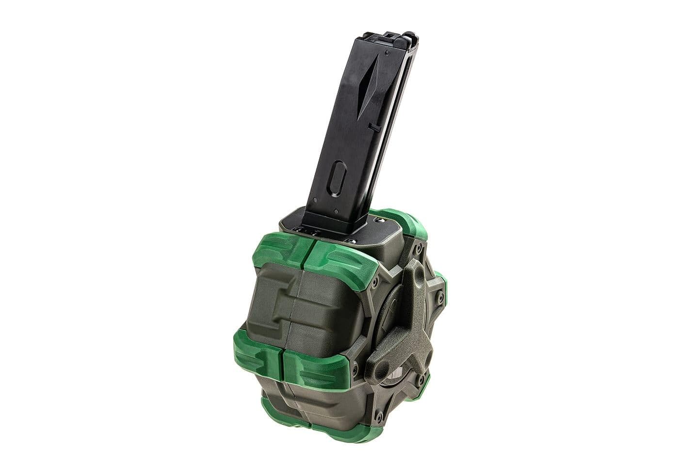Airsoft M92 Pistol Drum Magazine Gas 350rd