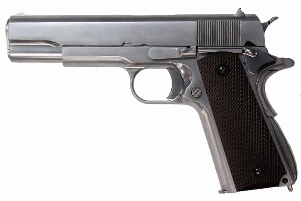 M1911 Full Metal Airsoft Gas Blowback Pistol (Silver)