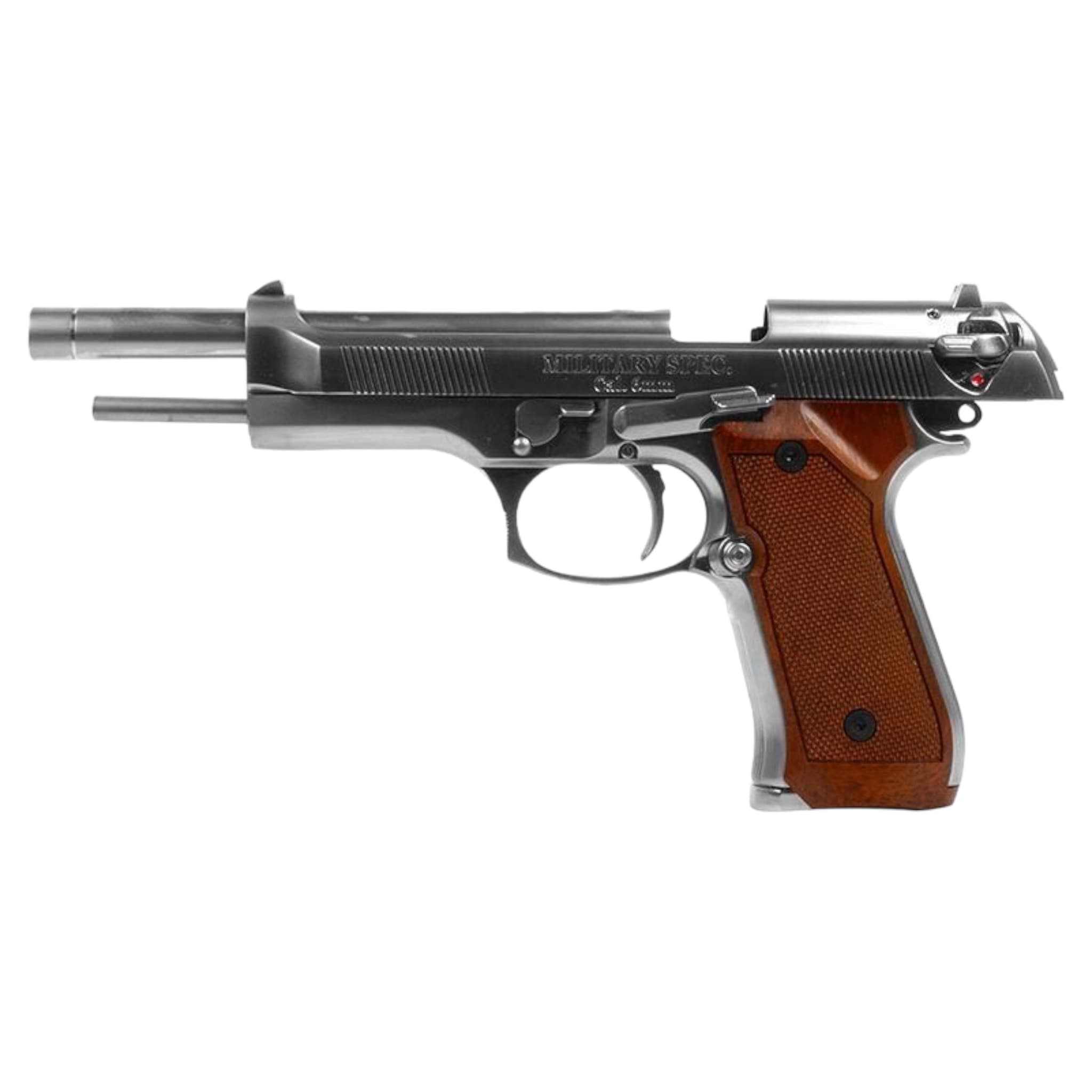 M92L Full Metal Gas Blowback Pistol (Long – Silver) — image 2