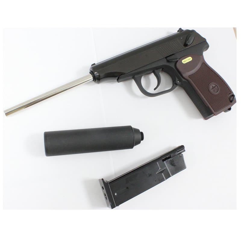 Makarov w/ silencer & extended barrel