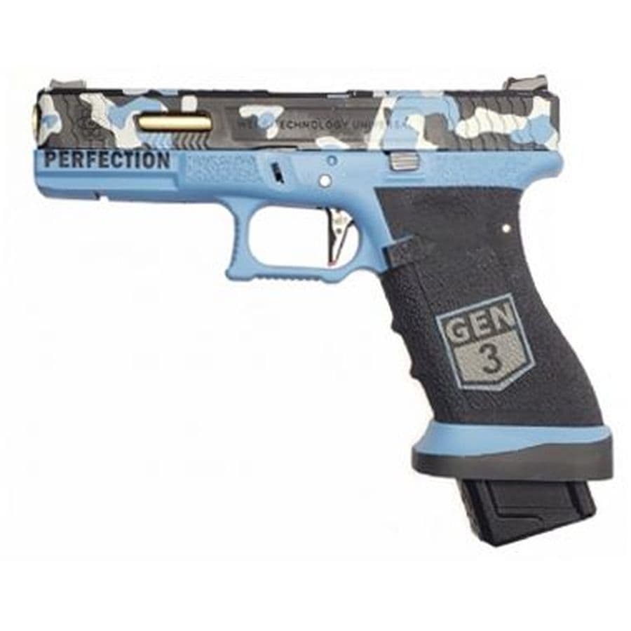 SECRET 17 Series Custom BLUE Series Pistol GBBP Semi-Auto / Full Auto