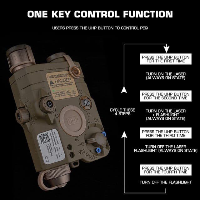 Standard PEQ-15 Version with Red laser Flashlight Torch — image 2