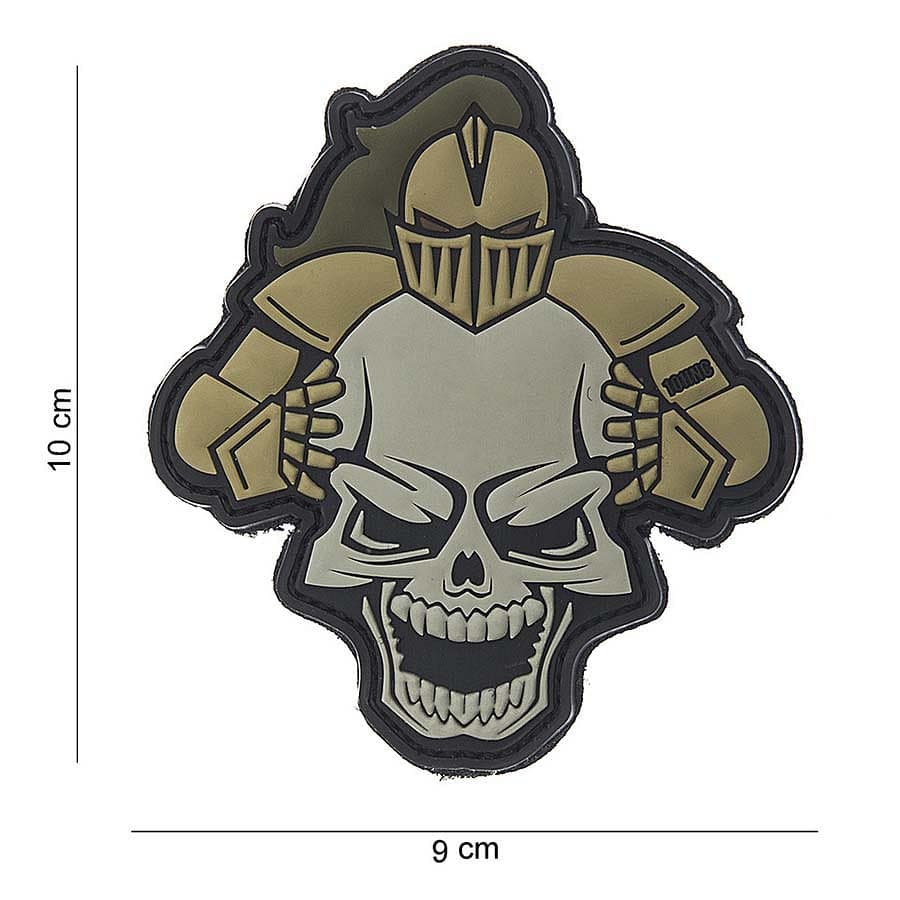 Knight Skull 3D PVC Patch – Sand