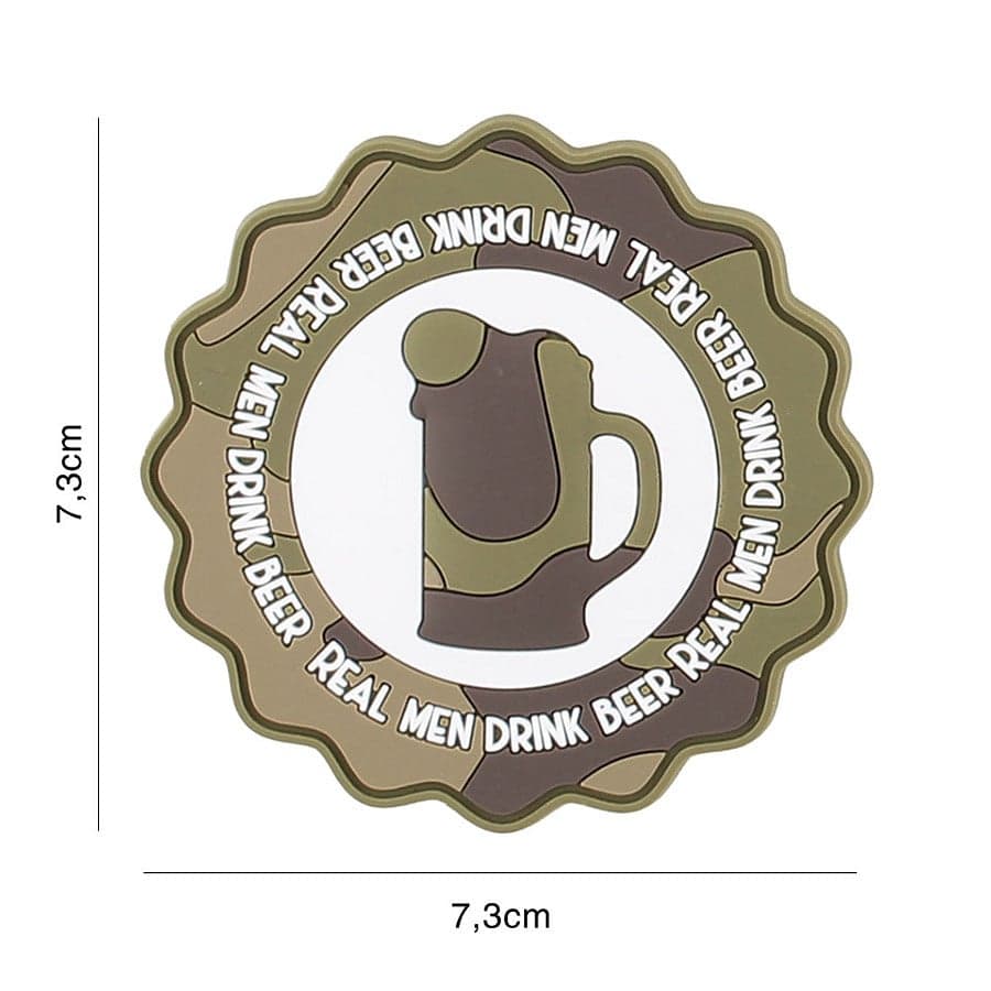 Real Men Drink Beer 3D PVC Patch – Woodland