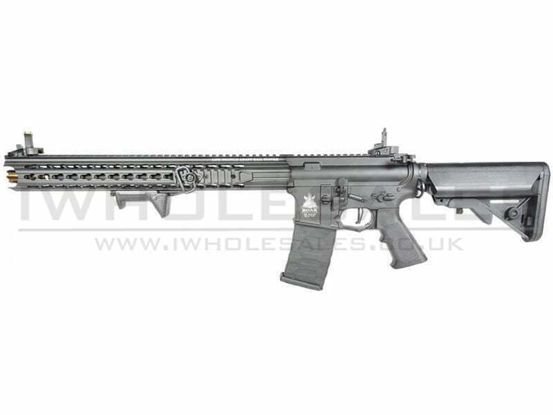 “Boar Tactical” Silver EDGE 17″ KeyMod (3 Gun) AEG (ASR-117)