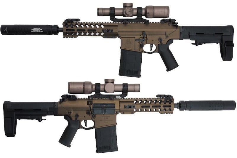 x Amoeba AR308S Rifle (Bronze – AR-097E) – HPA with Ares HPA Engine Pre-Installed