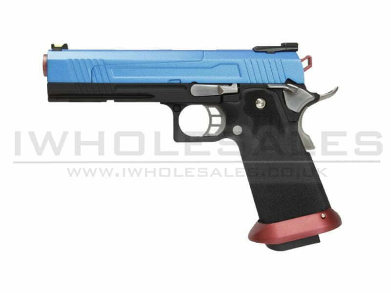 Custom Hi-CAPA GBBP (Split Blue Slide – Red Barrel – AW-HX1005)