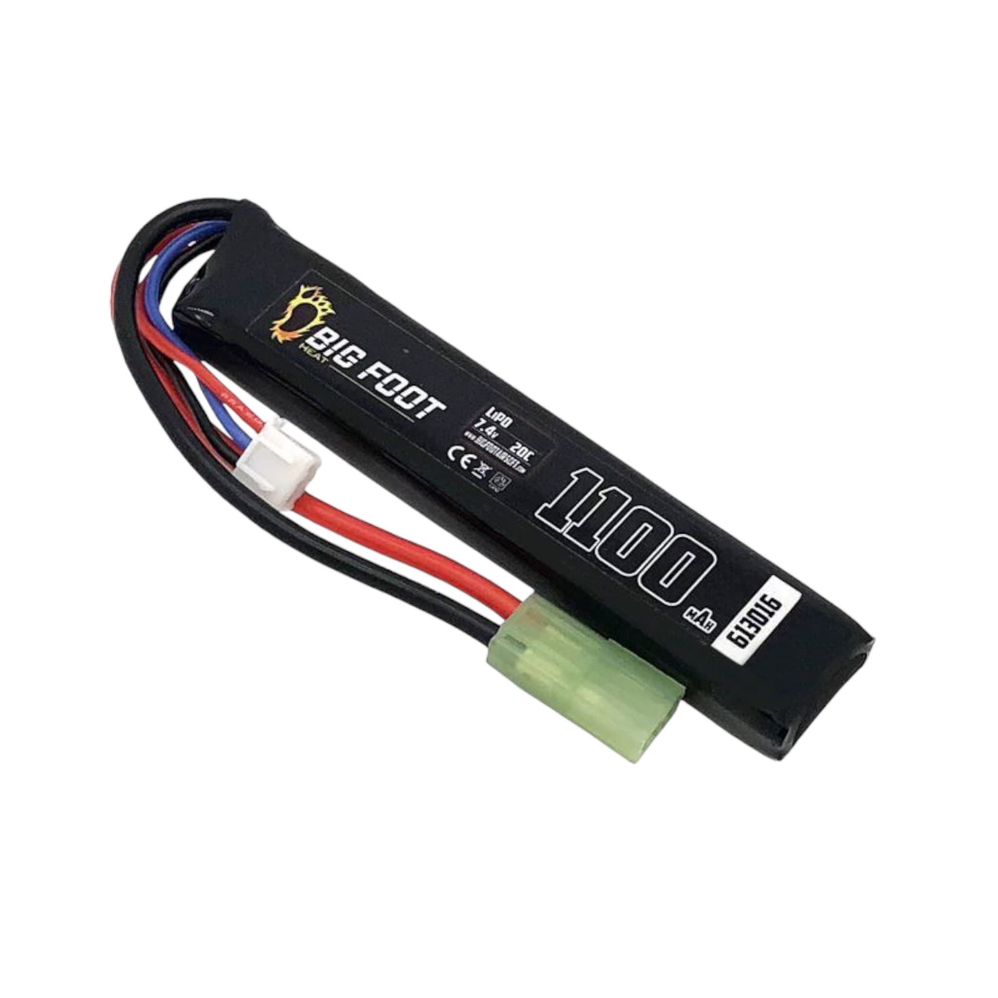Heat Lipo Battery 1100 mAh 7.4v 20c Stick