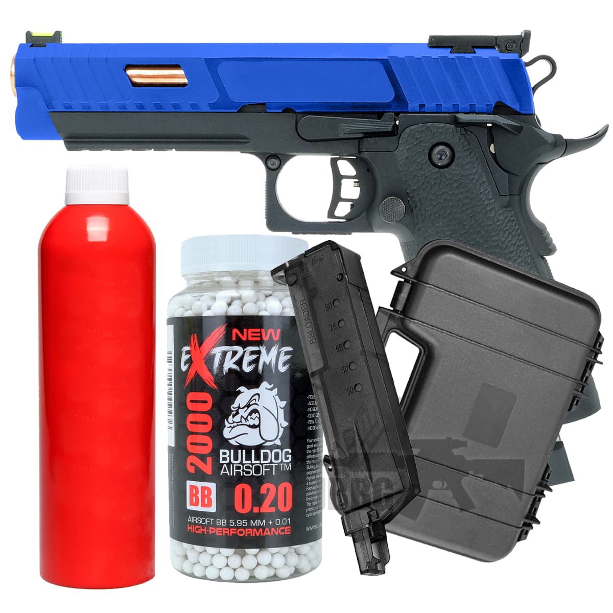 Bundle Offer Baba Yaga Beta Combat Master Hi-CAPA Airsoft Pistol Blue GB0766XBL