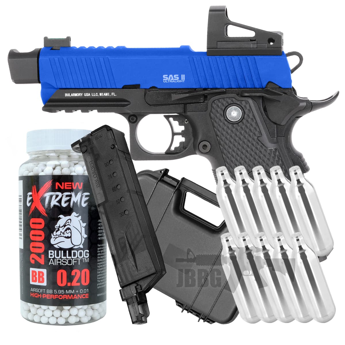 Offer SAS II Ultralight Co2 Blowback Airsoft Pistol with MOS Red-Dot System