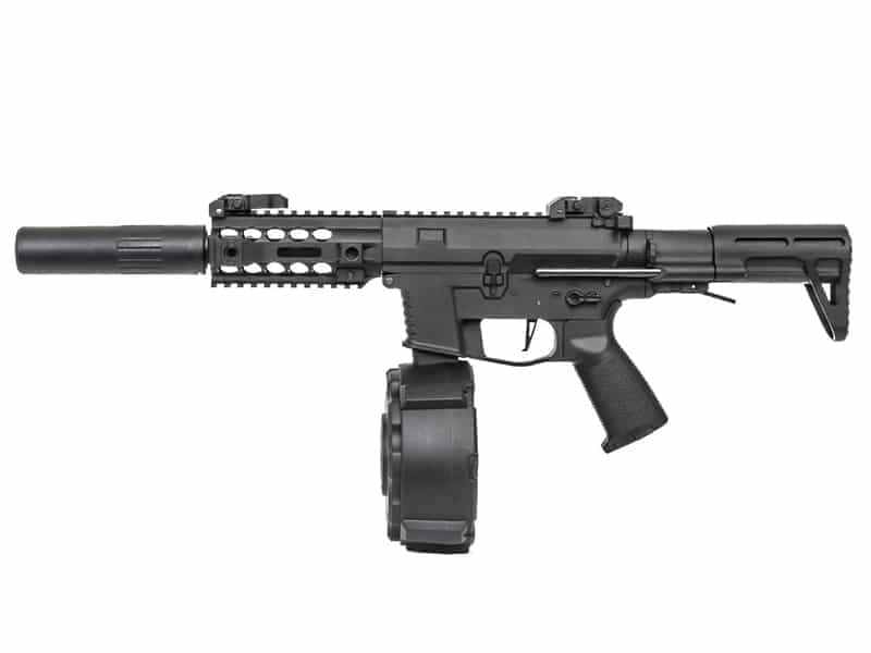 PX9 X9 AEG SMG (With Drum Magazine and Silencer – ENF010P-1) 0.5J German Spec