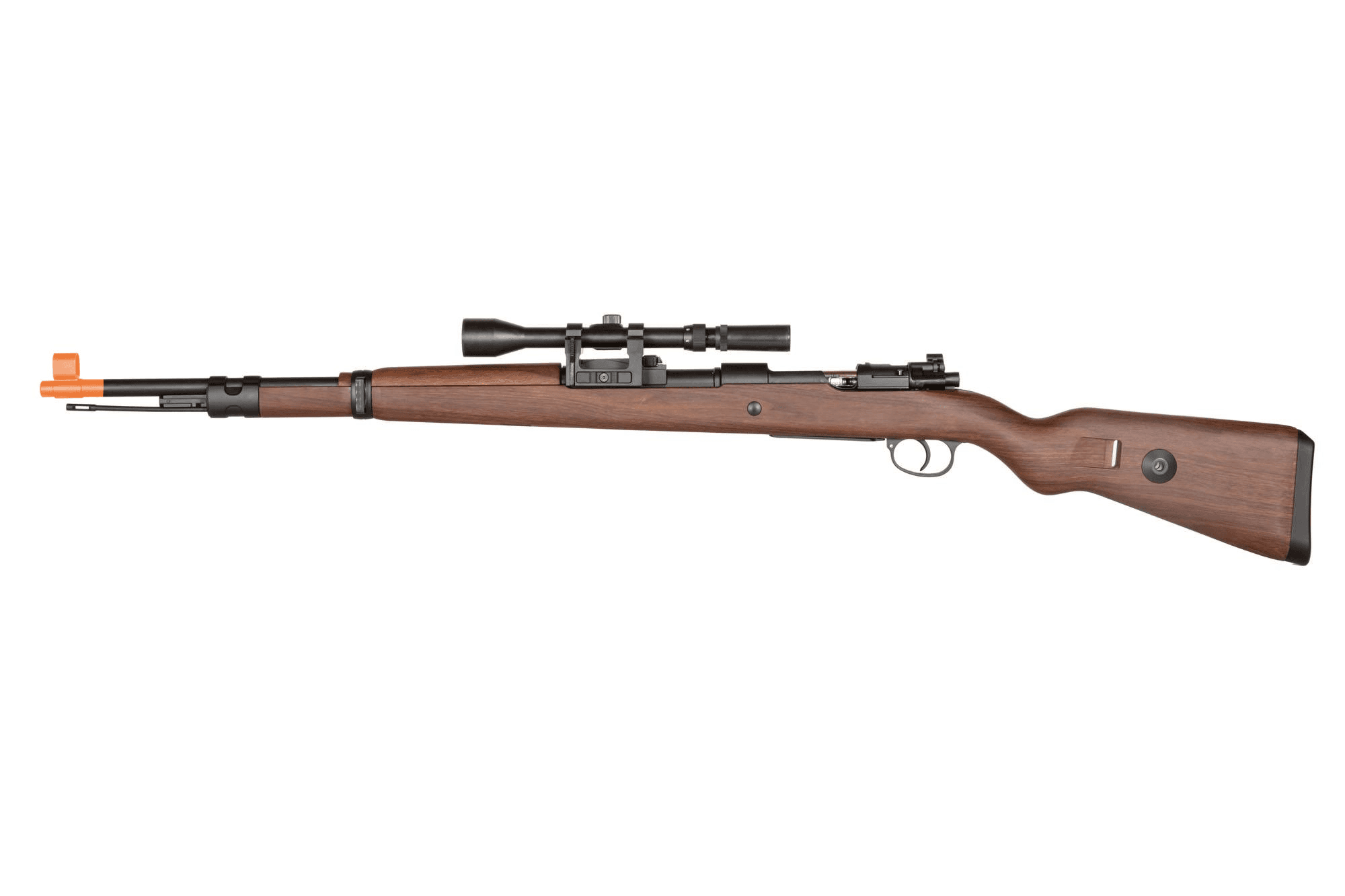 Kar 98k Airsoft Rifle Replica Spring Powered Polymer Version + Optics